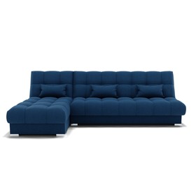 Угловой модульный диван «Фиеста 2», механизм книжка, велюр, цвет галакси лайт 014