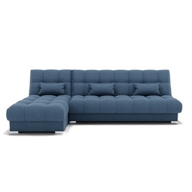Угловой модульный диван «Фиеста 2», механизм книжка, велюр, цвет галакси лайт 022