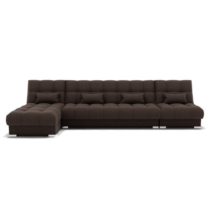 Угловой модульный диван «Фиеста 3», механизм книжка, велюр, цвет галакси лайт 004 - Фото 1