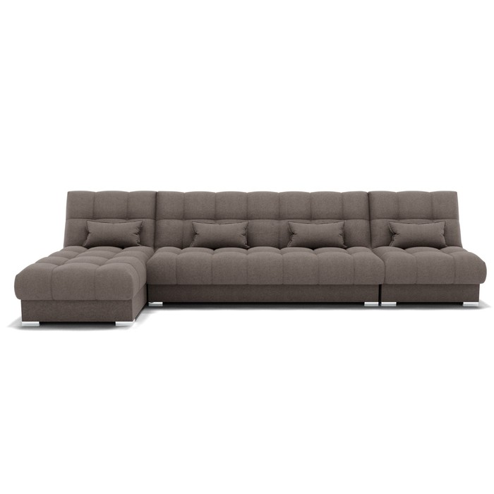 Угловой модульный диван «Фиеста 3», механизм книжка, велюр, цвет галакси лайт 005 - Фото 1