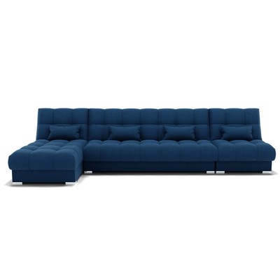 Угловой модульный диван «Фиеста 3», механизм книжка, велюр, цвет галакси лайт 014