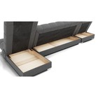 Угловой модульный диван «Фиеста 3», механизм книжка, велюр, цвет галакси лайт 021 - Фото 2