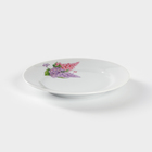 Тарелка Добрушский завод «Сирень», d=17 см, фарфор, белая - Фото 2