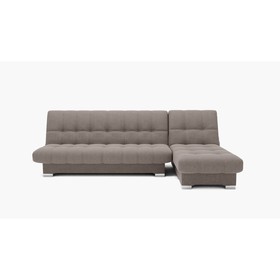 Угловой модульный диван «Хьюстон 2», механизм книжка, велюр, цвет галакси лайт 005