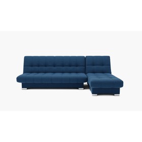 Угловой модульный диван «Хьюстон 2», механизм книжка, велюр, цвет галакси лайт 014