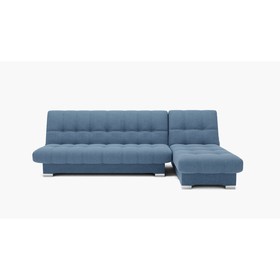 Угловой модульный диван «Хьюстон 2», механизм книжка, велюр, цвет галакси лайт 022