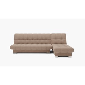 Угловой модульный диван «Хьюстон 2», механизм книжка, велюр, цвет галакси лайт 023