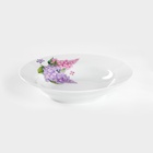 Тарелка глубокая Добрушский завод «Сирень», 250 мл, d=20 см, фарфор, белая - Фото 2