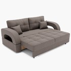 Диван прямой «Элита 1», механизм пантограф, велюр, цвет галакси лайт 005  (артикул 9798993)  большой выбор товаров оптом и в розницу по низким ценам с доставкой