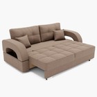 Диван прямой «Элита 1», механизм пантограф, велюр, цвет галакси лайт 023  (артикул 9798998)  большой выбор товаров оптом и в розницу по низким ценам с доставкой