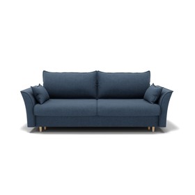 Прямой диван «Барселона 1», механизм пантограф, велюр, цвет галакси лайт 022