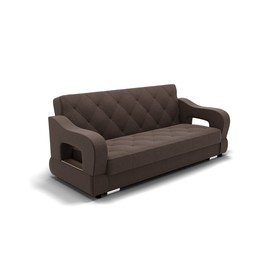 Прямой диван «Бруно 2», с подлокотниками, механизм книжка, НПБ, велюр, галакси лайт 004