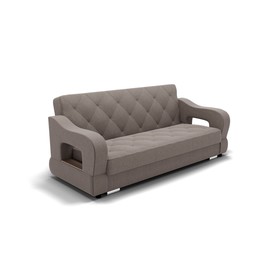 Прямой диван «Бруно 2», с подлокотниками, механизм книжка, НПБ, велюр, галакси лайт 005