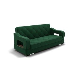 Прямой диван «Бруно 2», с подлокотниками, механизм книжка, НПБ, велюр, галакси лайт 010