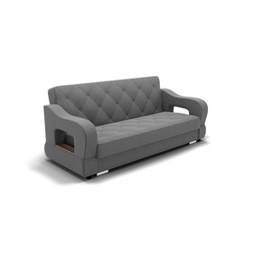 Прямой диван «Бруно 2», с подлокотниками, механизм книжка, НПБ, велюр, галакси лайт 021