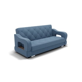 Прямой диван «Бруно 2», с подлокотниками, механизм книжка, НПБ, велюр, галакси лайт 022