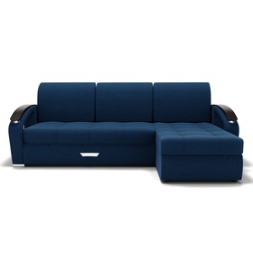 Угловой диван «Дубай 1», механизм выкатной, угол правый, ППУ, велюр, цвет галакси лайт 014