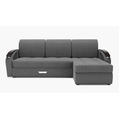 Угловой диван «Дубай 1», механизм выкатной, угол правый, ППУ, велюр, цвет галакси лайт 021