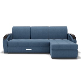 Угловой диван «Дубай 1», механизм выкатной, угол правый, ППУ, велюр, цвет галакси лайт 022