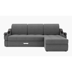 Угловой диван «Дубай 2», механизм выкатной, угол правый, ППУ, велюр, цвет галакси лайт 021