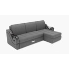 Диван угловой «Дубай 2», механизм выкатной, угол правый, ППУ, велюр, цвет галакси лайт 021  (артикул 9799084)  большой выбор товаров оптом и в розницу по низким ценам с доставкой