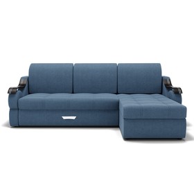 Угловой диван «Дубай 2», механизм выкатной, угол правый, ППУ, велюр, цвет галакси лайт 022