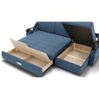 Диван угловой «Дубай 2», механизм выкатной, угол правый, ППУ, велюр, цвет галакси лайт 022  (артикул 9799085)  большой выбор товаров оптом и в розницу по низким ценам с доставкой