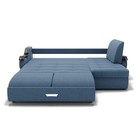 Диван угловой «Дубай 2», механизм выкатной, угол правый, ППУ, велюр, цвет галакси лайт 022  (артикул 9799085)  большой выбор товаров оптом и в розницу по низким ценам с доставкой