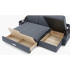 Диван угловой «Дубай 2», механизм выкатной, угол правый, ППУ, велюр, цвет галакси лайт 026  (артикул 9799087)  большой выбор товаров оптом и в розницу по низким ценам с доставкой