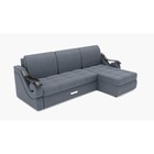 Диван угловой «Дубай 2», механизм выкатной, угол правый, ППУ, велюр, цвет галакси лайт 026  (артикул 9799087)  большой выбор товаров оптом и в розницу по низким ценам с доставкой