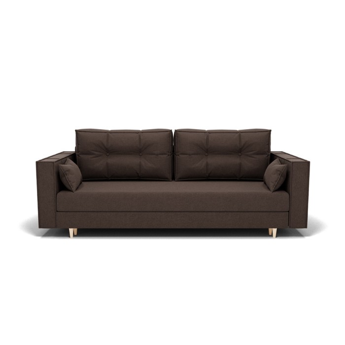 Прямой диван «Консул 1», механизм пантограф, ППУ, велюр, цвет галакси лайт 004 - Фото 1