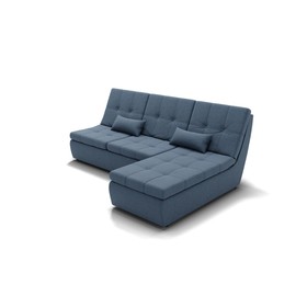 Угловой диван «Калифорния 2», механизм пума, универсальный, ППУ, велюр, галакси лайт 022