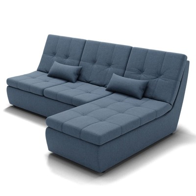 Диван угловой «Калифорния 2», механизм пума, универсальный, ППУ, велюр, цвет галакси лайт 022