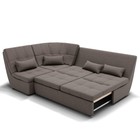 Диван угловой «Калифорния 3», механизм пума, универсальный, ППУ, велюр, цвет галакси лайт 005  (артикул 9799121)  большой выбор товаров оптом и в розницу по низким ценам с доставкой