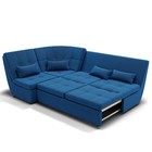 Диван угловой «Калифорния 3», механизм пума, универсальный, ППУ, велюр, цвет галакси лайт 014  (артикул 9799123)  большой выбор товаров оптом и в розницу по низким ценам с доставкой