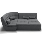 Диван угловой «Калифорния 3», механизм пума, универсальный, ППУ, велюр, цвет галакси лайт 021  (артикул 9799124)  большой выбор товаров оптом и в розницу по низким ценам с доставкой