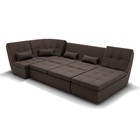 Диван п – образный «Калифорния 4», механизм пума, универсальный, велюр, цвет галакси лайт 004  (артикул 9799128)  большой выбор товаров оптом и в розницу по низким ценам с доставкой