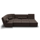 Диван п - образный «Калифорния 4», механизм пума, универсальный, велюр, цвет галакси лайт 004 - Фото 4