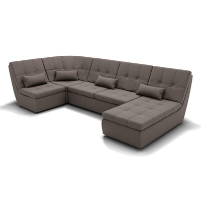 Диван п - образный «Калифорния 4», механизм пума, универсальный, велюр, цвет галакси лайт 005