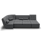 Диван п - образный «Калифорния 4», механизм пума, универсальный, велюр, цвет галакси лайт 021 - Фото 4