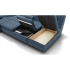 Диван п - образный «Калифорния 4», механизм пума, универсальный, велюр, цвет галакси лайт 022 - Фото 5