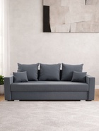 Диван прямой «Олимп 1», ППУ, механизм еврокнижка, велюр, цвет галакси лайт 026 - Фото 4