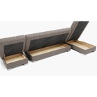 Диван угловой модульный «Хьюстон 3», механизм книжка, ППУ, велюр, цвет галакси лайт 005  (артикул 9799280)  большой выбор товаров оптом и в розницу по низким ценам с доставкой