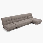 Диван угловой модульный «Хьюстон 3», механизм книжка, ППУ, велюр, цвет галакси лайт 005  (артикул 9799280)  большой выбор товаров оптом и в розницу по низким ценам с доставкой