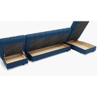 Диван угловой модульный «Хьюстон 3», механизм книжка, ППУ, велюр, цвет галакси лайт 014  (артикул 9799282)  большой выбор товаров оптом и в розницу по низким ценам с доставкой