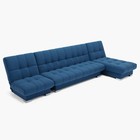 Диван угловой модульный «Хьюстон 3», механизм книжка, ППУ, велюр, цвет галакси лайт 014  (артикул 9799282)  большой выбор товаров оптом и в розницу по низким ценам с доставкой