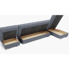 Диван угловой модульный «Хьюстон 3», механизм книжка, ППУ, велюр, цвет галакси лайт 026  (артикул 9799286)  большой выбор товаров оптом и в розницу по низким ценам с доставкой