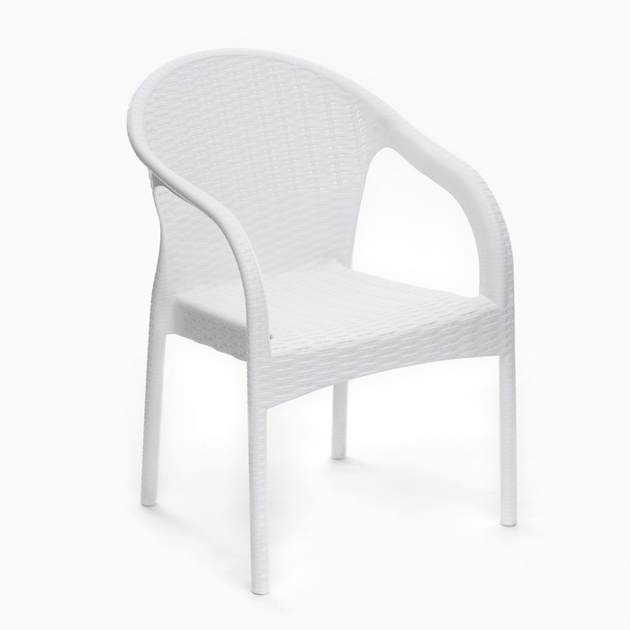 Кресло садовое "Феодосия" 64 х 58,5 х 84 см, белое - фото 1909211375