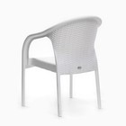 Кресло садовое "Феодосия" 64 х 58,5 х 84 см, белое - Фото 4