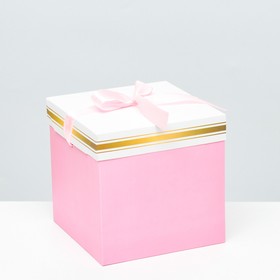 Коробка Самосборная розовая 15х15х15 см